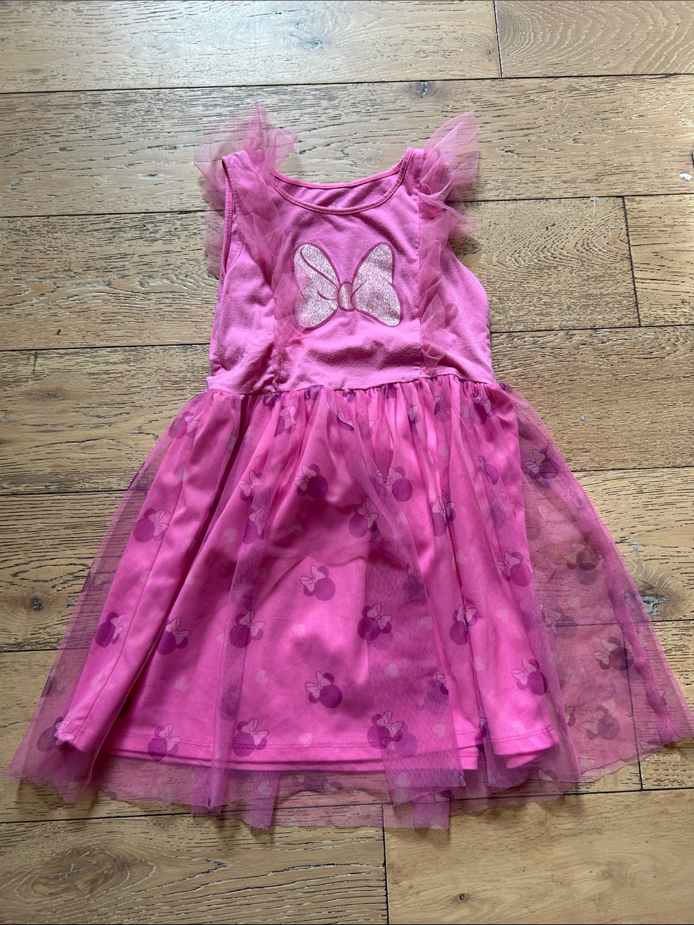 Disney Pink Minnie Bow Tulle Party Dress